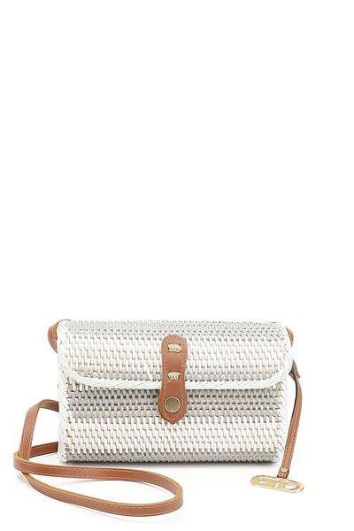 GÖNDERİ(R) Women / Girls Gray Straw Braided Long Handle Shoulder Bag