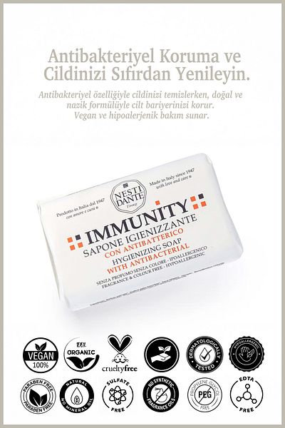 Nesti Dante 150 g Immunity Hygienizing Solid Soap - Antibacterial Hypoallergenic