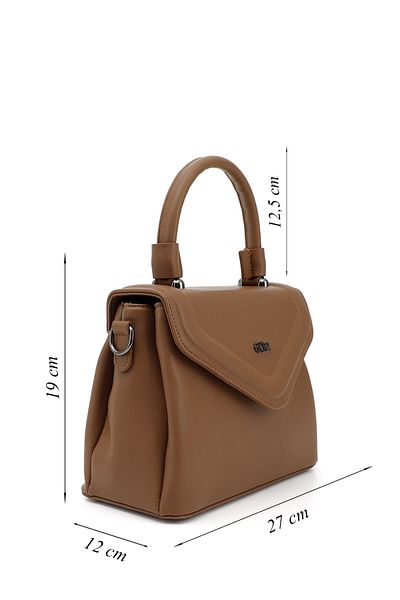 GÖNDERİ(R) Women / Girls Tan Long Strap Hand and Shoulder Bag