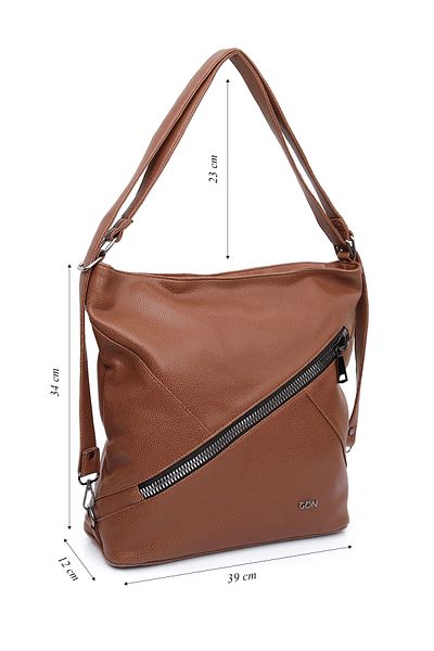 GÖNDERİ(R) Women/Girls Tan Long Strap Shoulder and Backpack
