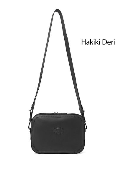 GÖNDERİ(R) Women / Girls Black Genuine Leather Long Strap Shoulder Bag