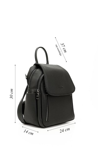GÖNDERİ(R) Women/Girls Black Shoulder and Backpack