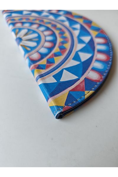 ankara menü Half Moon - Thermo Leather Account Desk Mat - 22 cm Diameter