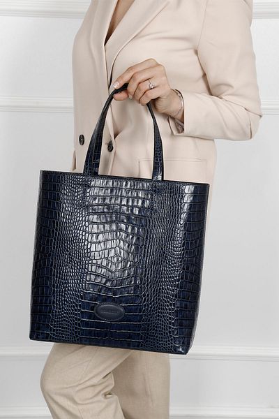 GÖNDERİ(R) Women/Girls Navy Blue Krako Genuine Leather Hand and Shoulder Bag