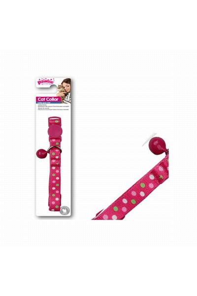 Pawise Pink Spotted Cat Collar