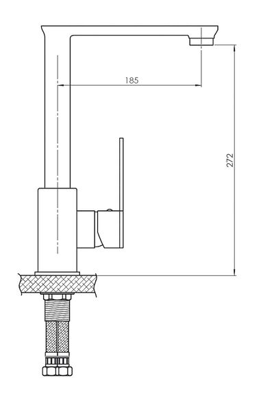 GPD Provido Single Body Sink Faucet Mte155 (Tsen817)