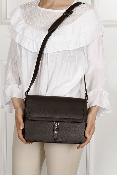 GÖNDERİ(R) COFFEE FLOTER Gön Platinum Genuine Leather Medium Size Women's Shoulder Bag Q8254