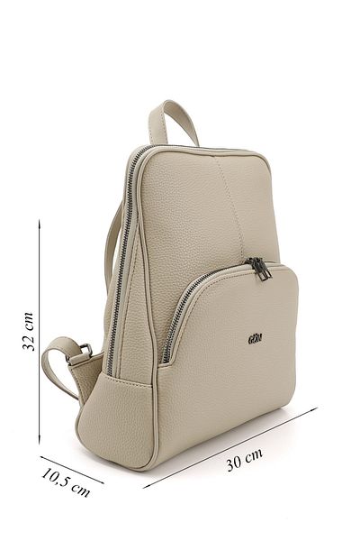 GÖNDERİ(R) Light Mink Heart Large Size Women's Backpack B6820
