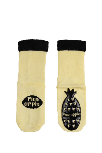 Pico Baby Bamboo Baby Socks with Anti-Slip Soles | Pineapple Patterned | 0-3 Years | For Home