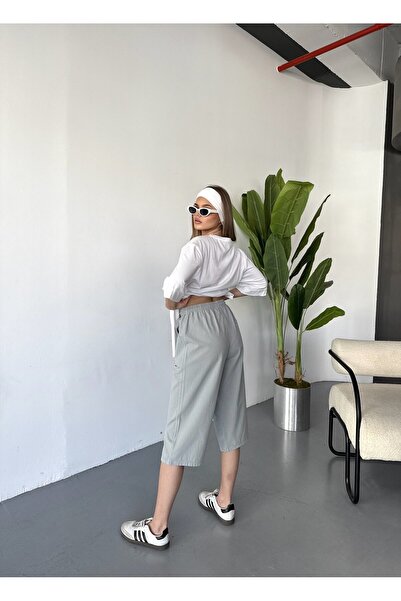 Dechers Γυναικείο λινό ψηλόμεσο μεγάλο μέγεθος 100% βαμβάκι Capri W203