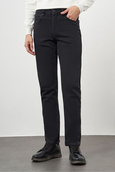 Morven Ανδρικό μαύρο τζιν παντελόνι Jean με 5 τσέπες Dynamic Fit