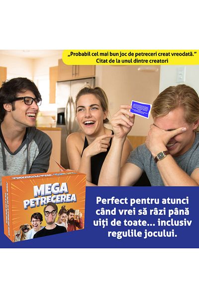 Legendary Gifts Mega Party Game, 660 Challenges, 300 Cards, for Adults, Romanian Language