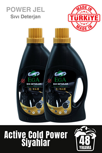 Ega Kimya 2'li Power Jel Siyah Sıvı Yıkama Deterjanı 1100 ml