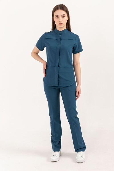 Onur Forma Collar Comfort Kadın Takım- Petrol Yeşili