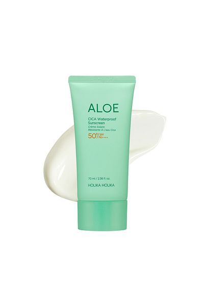 Holika Holika Aloe Cıca Waterproof Sunscreen Spf50 (Water and Sweat Resistant Sunscreen for Sensitive Skin 70ml)