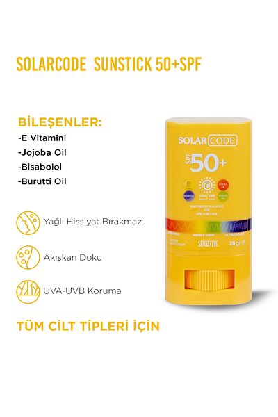 SOLAR CODE Sunstick 50 Spf - 20 Gr. Comfortable Shoes