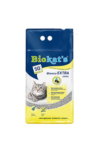 Biokats Bianco Extra Bentonit Topaklanan Kedi Kumu 2x10 Lt