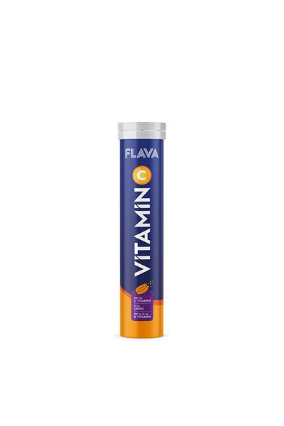 FLAVA Vitamin C and Zinc Effervescent - 20 Tablets (Vitamin D Added)