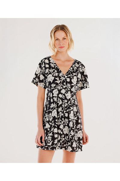 Yargıcı Short Sleeve Mini Dress with Pens