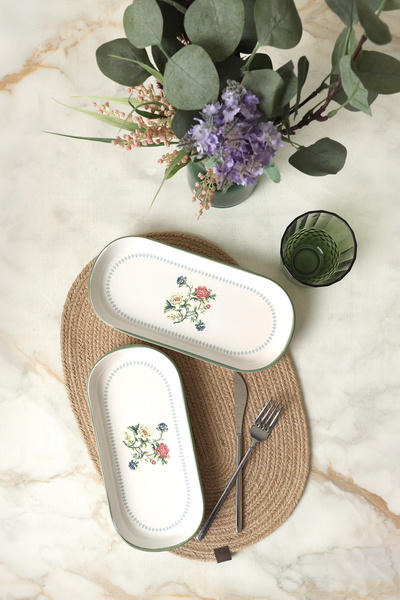 Keramika Rose Line Noyan Boat Plate 26 cm 2 Pieces 22913