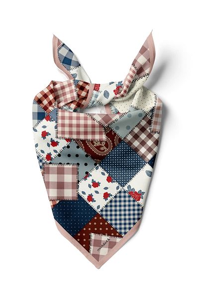 Modabutik A67 Patchwork Patterned Bandana