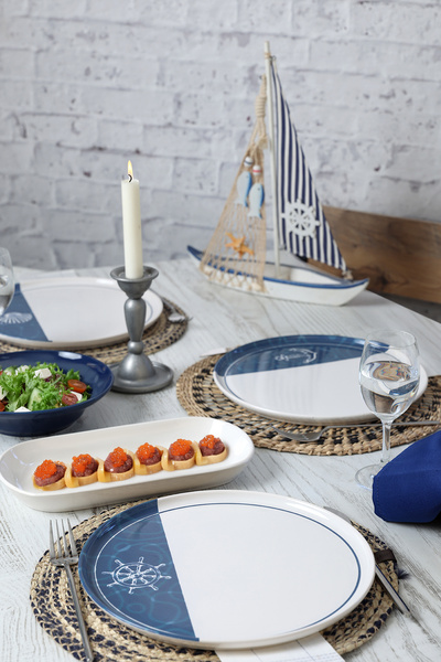 Keramika Bodrum Series Nordic Serving Plate 28 cm 6 Pieces 22914-17