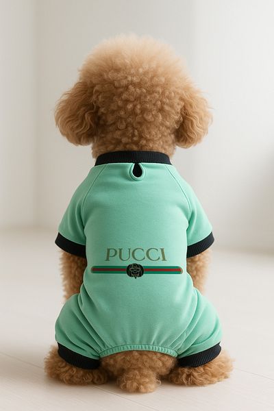 MPZ Pets Cat and Dog Outfit & Gown - Mint 4 Leg Jumpsuit Pucci