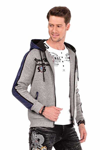 Cipo&Baxx Cl312 Kapşonlu Kalın Kışlık Erkek Sweatshirt