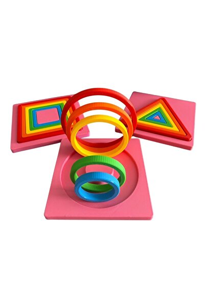Atlas Lab Montessori Geometrik Şekil Bulma Oyunu – Renkli Daire Üç Boyutlu Puzzle Oyuncak