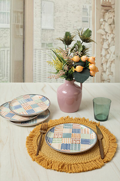 Keramika Ethnic Hittite Cake Plate 20 cm 4 Pieces 22552