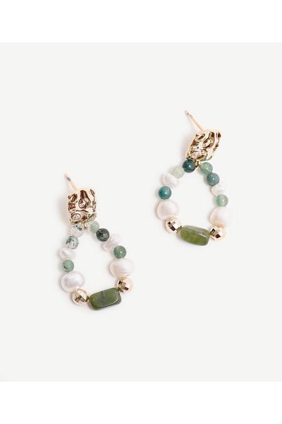 Yargıcı Minimal Earrings with Natural Stone Content
