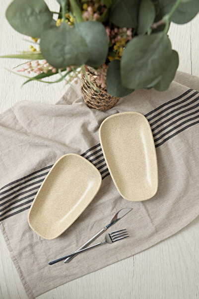 Keramika Farfurie Mat Cream Tetra Barcă 21 Cm 2 Bucăți 039