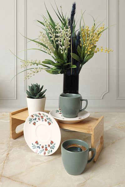 Keramika Flower Magic Coffee Σετ 4 τεμαχίων για 2 άτομα 22621