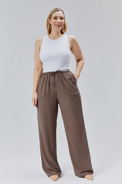 Symirna Viscose Linen Blended Woven Women's Trousers