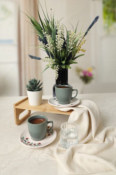 Keramika Flower Magic Coffee Σετ 4 τεμαχίων για 2 άτομα 22621