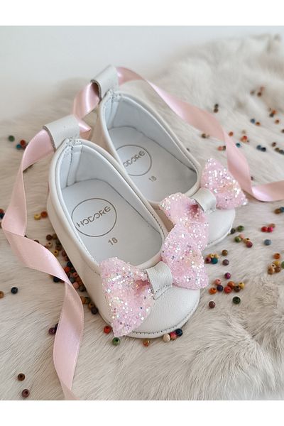 Hodore Perla Light Lilac Stone Genuine Leather Baby Ballerina Shoes