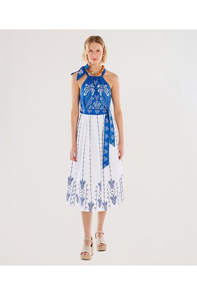 Yargıcı Rochie lungă fără mâneci cu centură cu detaliu de broderie