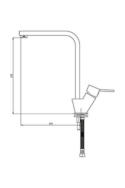 GPD Tulio Single Body Sink Faucet Mte135