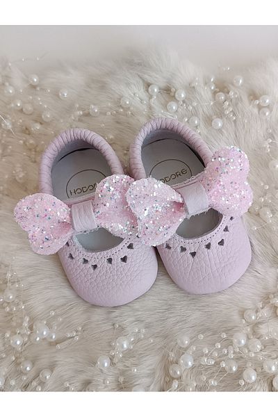 Hodore Alice Light Lilac Stone Genuine Leather Baby Shoes