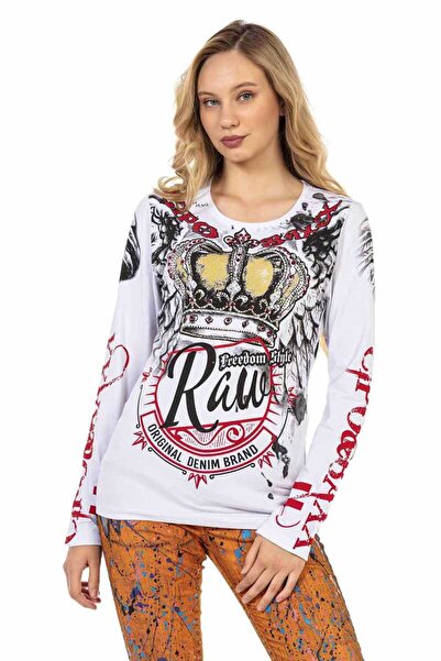Cipo & Baxx Wl284 Women's Printed Long Sleeve T-Shirt
