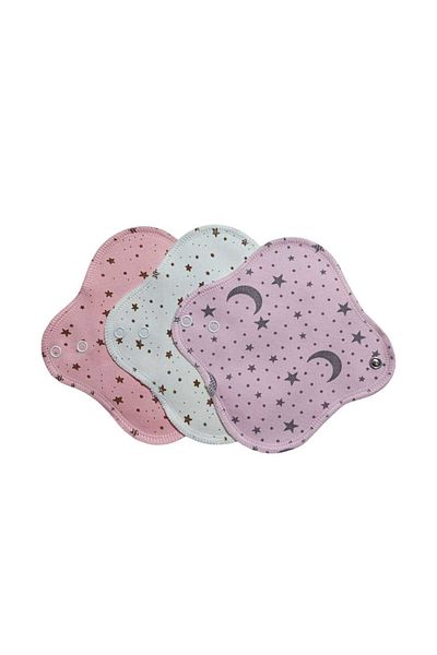 Ponped Washable Natural Women's Pad 3-Piece Daily Set