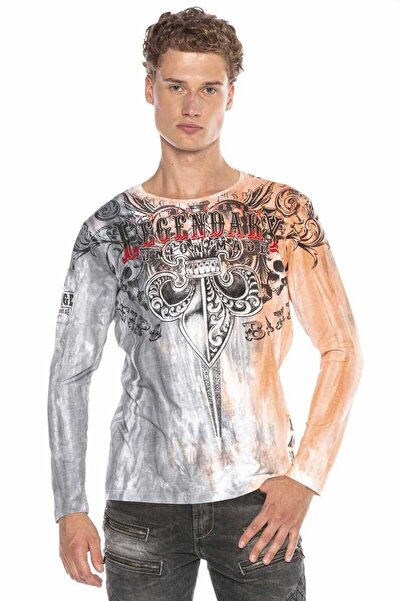 Cipo&Baxx Men's Powder Anthracite Patterned Sweatshirt