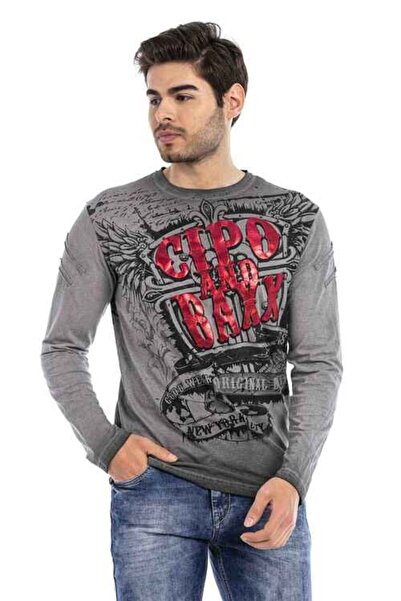 Cipo&Baxx Cl491 Baskılı Sweatshirt
