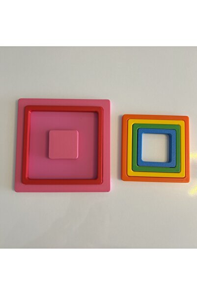 Atlas Lab Montessori Geometrik Şekil Bulma Oyunu – Renkli Kare Üç Boyutlu Puzzle Oyuncak