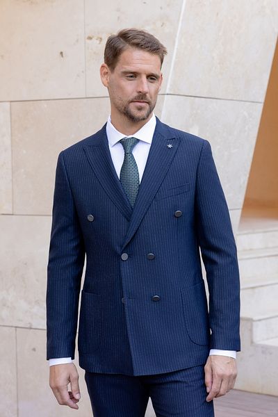 Morven Men's Navy Blue Double Breasted Suit