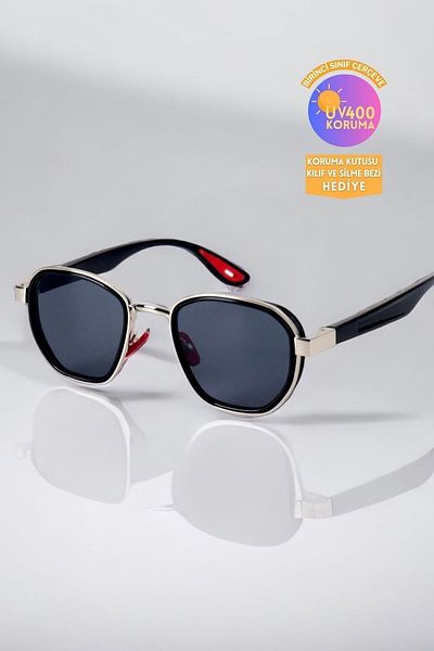 REN EYEWEAR FERRA نظارات شمسية سوداء للرجال والنساء معدنية كلاسيكية / رين