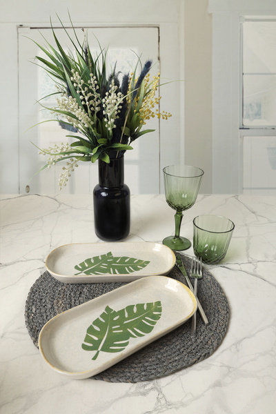 Keramika Forest Noyan Boat Plate 26 cm 2 Pieces 22727