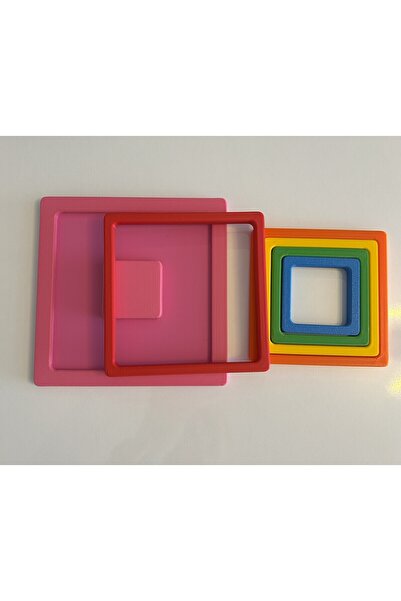 Atlas Lab Montessori Geometrik Şekil Bulma Oyunu – Renkli Kare Üç Boyutlu Puzzle Oyuncak