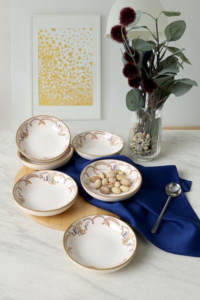 Keramika Μπρούτζινο Bloom Ring Snack Bowl / Μπολ σάλτσας 13 cm 6 τεμάχια 22929