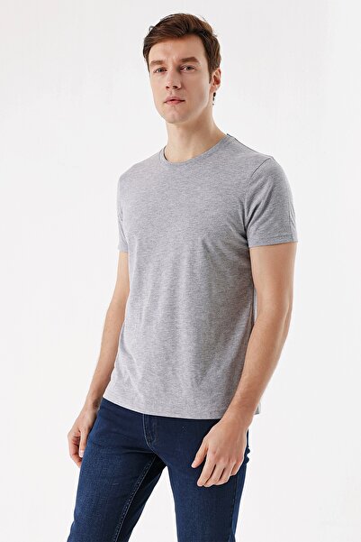 Morven Ανδρικό μπλουζάκι Grimel Basic απλό 100% βαμβακερό με λαιμόκοψη Dynamic Fit Relaxed Fit κοντομάνικο μπλουζάκι